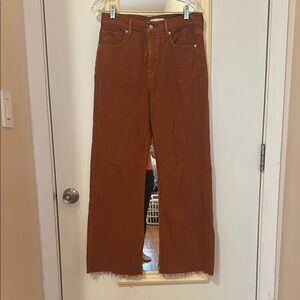 Loft Rust Brown Wide-Leg Jeans